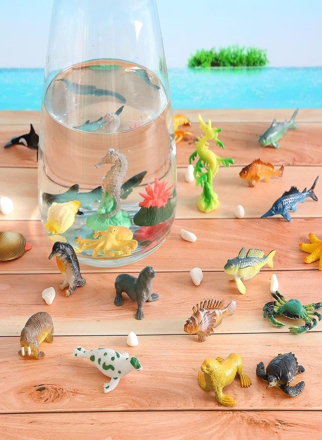 DIMAZO Small Kids Sea & Wild Animal Toys Sets for Fun, Educational, Spark Imagination and Learning (Multi Choice Sets) (Ocean & SEA Animals) 37pcs - Image 3